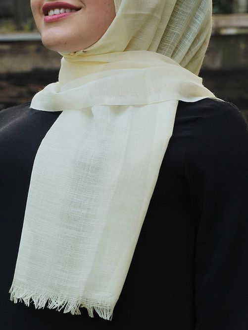 Hovedbilde Hvit Lin Hijab